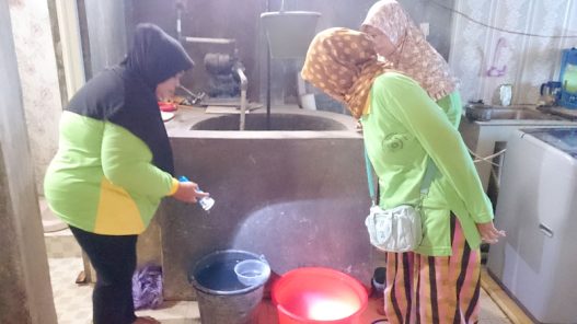 PSN: Tim PSN Sokaraja Kulon sedang memeriksa rumah-rumah dan lingkungan sekitar untuk pencegahan dan pemberantasasn DB.
