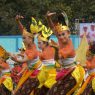 TARI OLAHRAGA : Tarian lokal yang dibalut dengan tema olahraga menjadi momen pembuka Popda 2019, yang digelar mulai Jumat (8/2) hingga Senin (11/2) di Stadion Wijayakusuma.