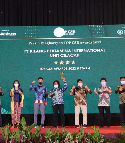 Pertamina Internasional Unit Cilacap Raih Bintang 4 Top CSR Awards 2022