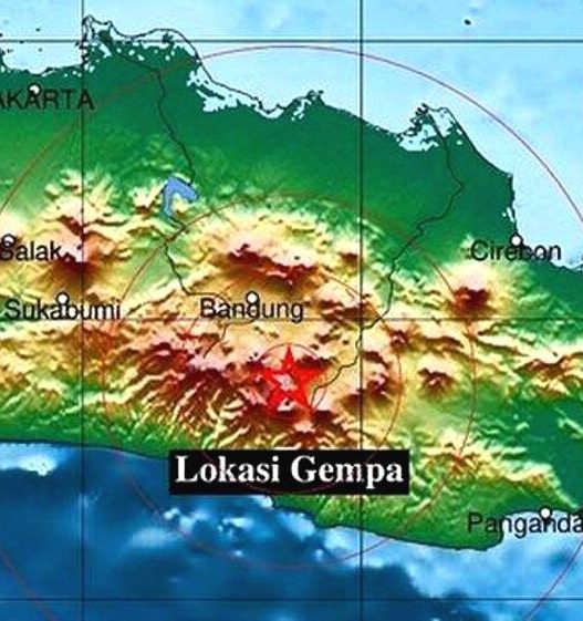 Gempa garut pusat gempa di darat kedalaman 11 km