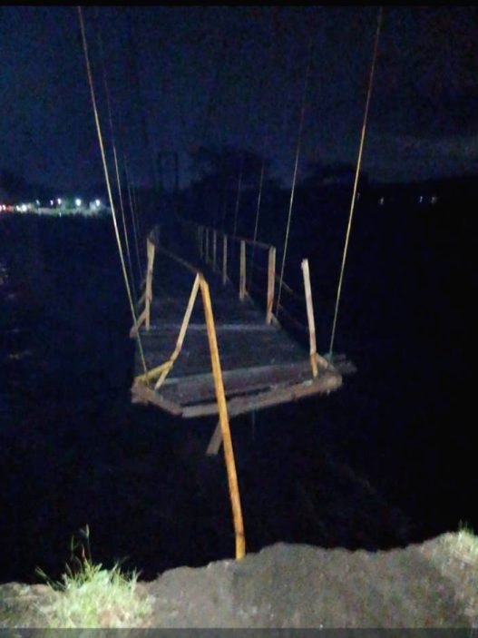 Inilah kondisi jembatan gantung sindang banjaran yang putus