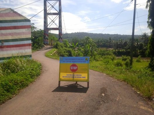 Jembatan gantung sindang banjaran putus