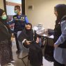 Pemeriksaan para jemaah calhaj tengah mendapatkan pelayanan kesehatan.