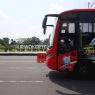 Tarif naik bus trans jateng saat beroperasi melintas di jalan jenderal soedirman purwokerto