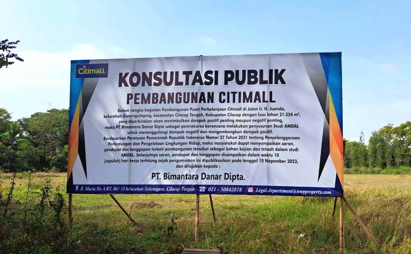 Lokasi pembangunan cilacap city mall