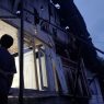 Rumah hancur disambar petir