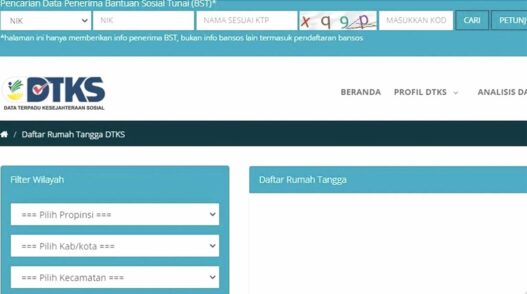 Cek status pencairan bansos pkh dan bpnt juli 2025 dengan login dtks kemensos