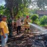 Gudang kayu terbakar akibat pembakaran sampah, damkar majenang lakukan pendinginan
