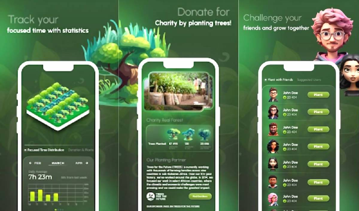 Tampilan aplikasi afk forest