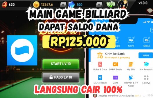 Main game billiard master bisa dapat saldo dana hingga ratusan ribu rupiah