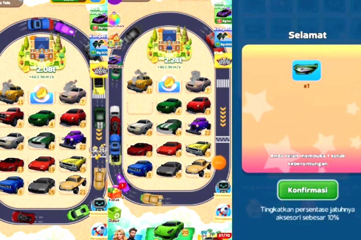 Tampilan misi di aplikasi rich tycoon