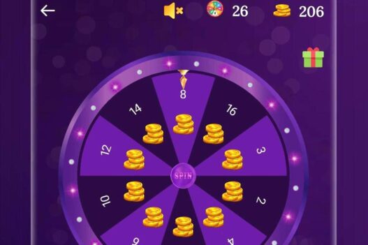 Tampilan roda keberuntungan dengan hadiah bervariasi, dari nominal kecil hingga ratusan ribu rupiah yang bisa langsung ditarik