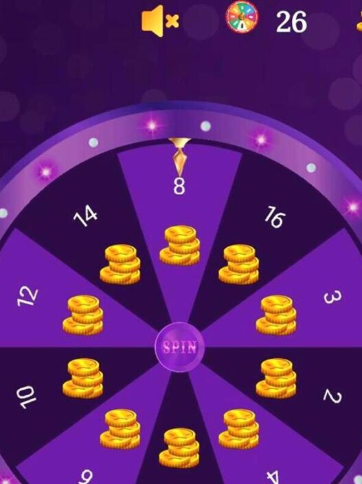 Tampilan roda keberuntungan dengan hadiah bervariasi, dari nominal kecil hingga ratusan ribu rupiah yang bisa langsung ditarik