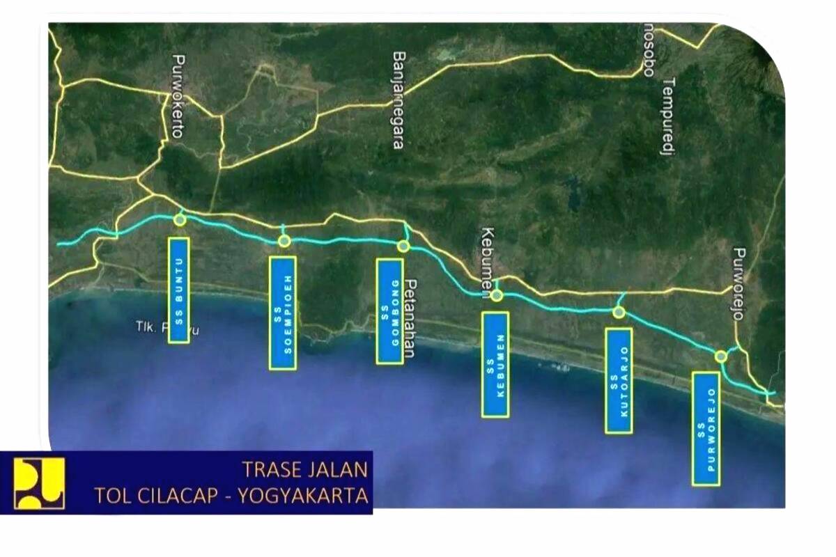 Trase jalan tol cilacap jogja