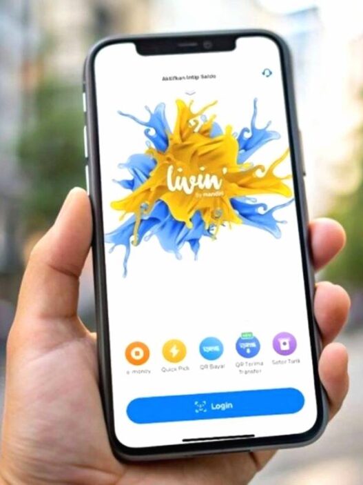 Cara login aplikasi livin’ by mandiri di hp baru