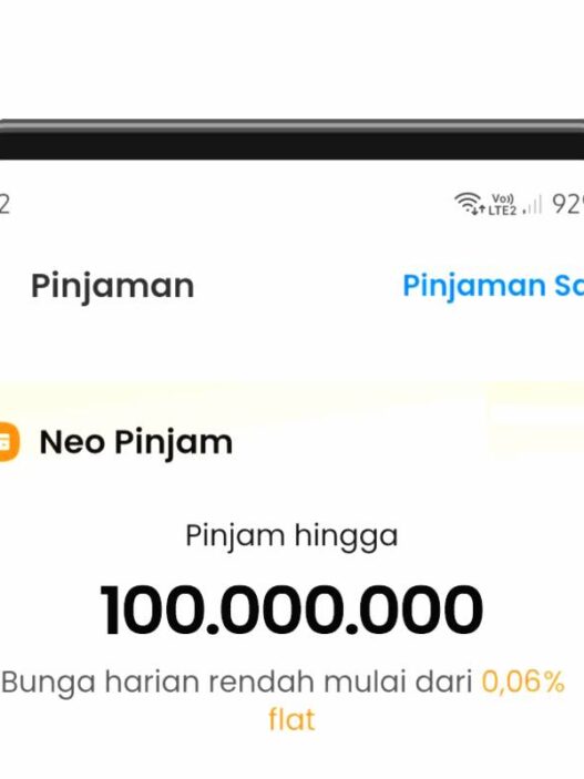 Cara memunculkan fitur neo pinjam di neobank