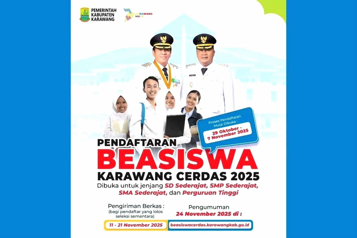 Beasiswa karawang cerdas 2025 hadirkan bantuan pendidikan bagi pelajar sd sma dan mahasiswa