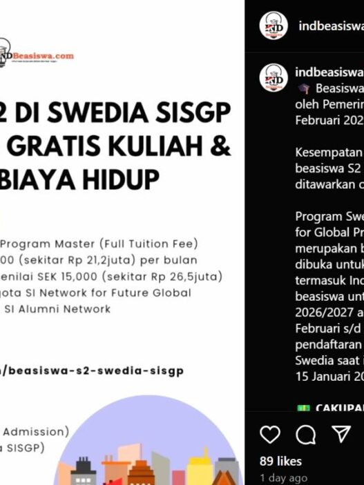Beasiswa s2 swedia