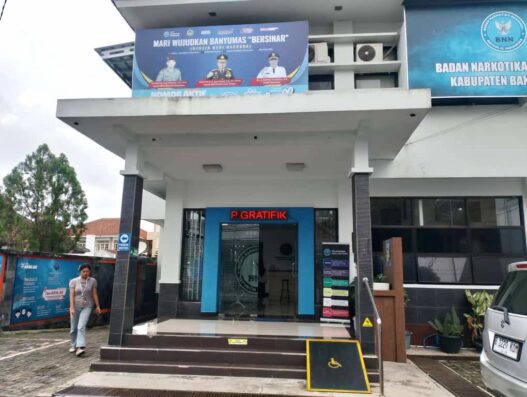Kantor BNNK Banyumas yang menjadi pusat layanan pencegahan hingga rehabilitasi penyalahgunaan narkoba, Jum'at (3/10).