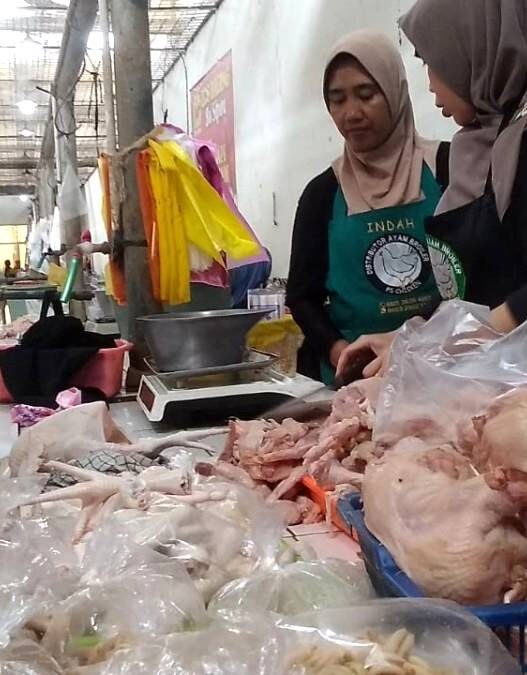 Pedagang ayam broiler pasok dapur mbg