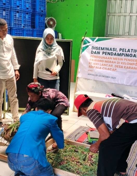 Pnc gelar diseminasi teknologi mesin pengering bawang merah