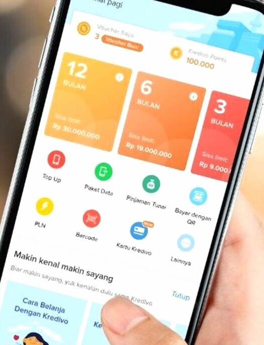Tampilan menu pengaturan akun kredivo sebelum proses penghapusan permanen
