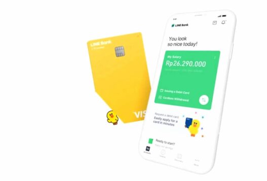 Linebank tampilan dan kartu