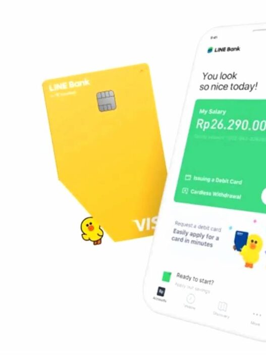 Linebank tampilan dan kartu