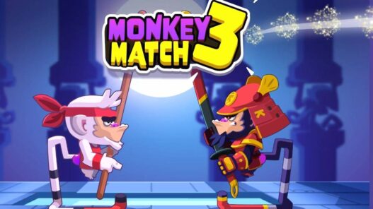 Pengguna mengerjakan misi teka-teki hewan di Monkey Match 3 untuk mengumpulkan poin yang bisa ditukar menjadi saldo DANA setiap hari.
