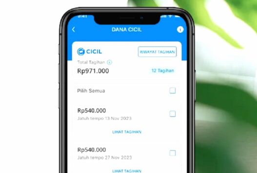 Pinjam uang melalui fitur dana cicil di aplikasi dana