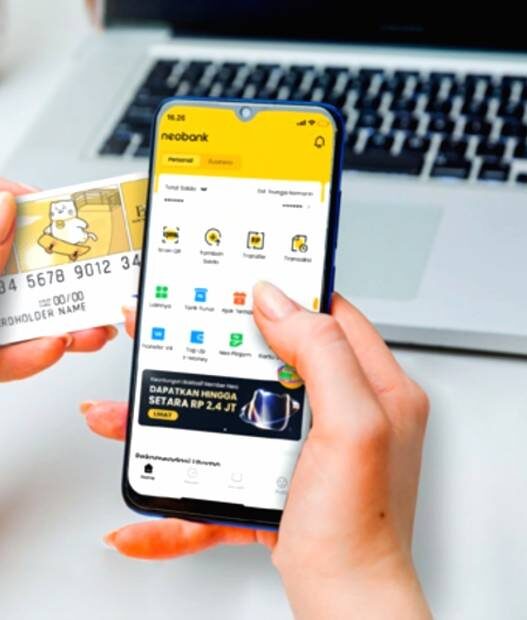 Tampilan aplikasi bank neo plus android