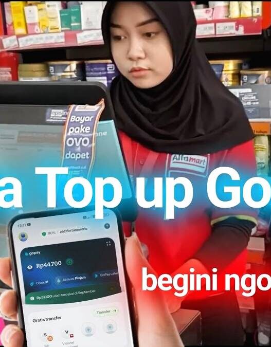 Cara top up gopay di alfamart