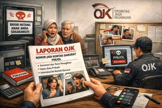 Ilustrasi laporan OJK saat nomor jadi kontak darurat pinjoll