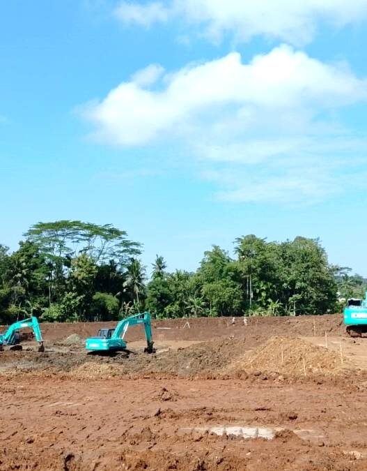 Pembangunan Embung di Alasmalang 50 Persen