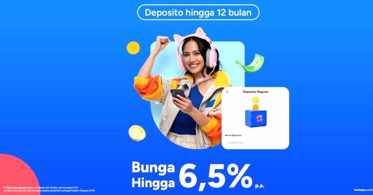 Poster bunga deposito bank saqu