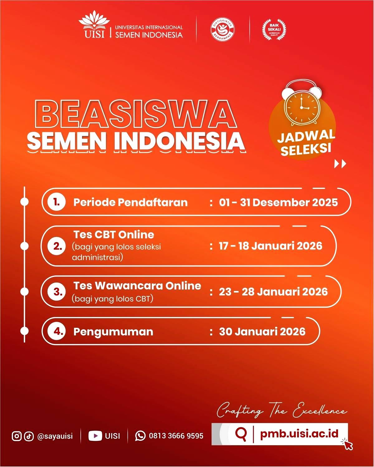 Poster timeline beasiswa semen indonesia