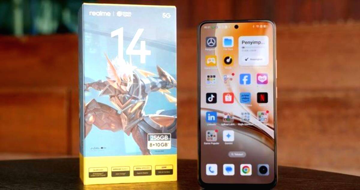 Tampilan Sisi Depan Realme 14 5G