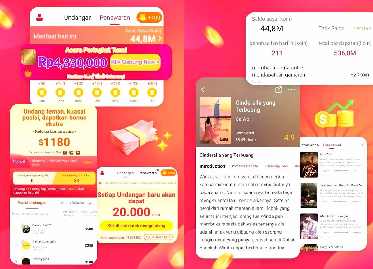 Berbagai misi yang harus dilakukan pengguna aplikasi Cashzine untuk mendapat saldo DANA gratis