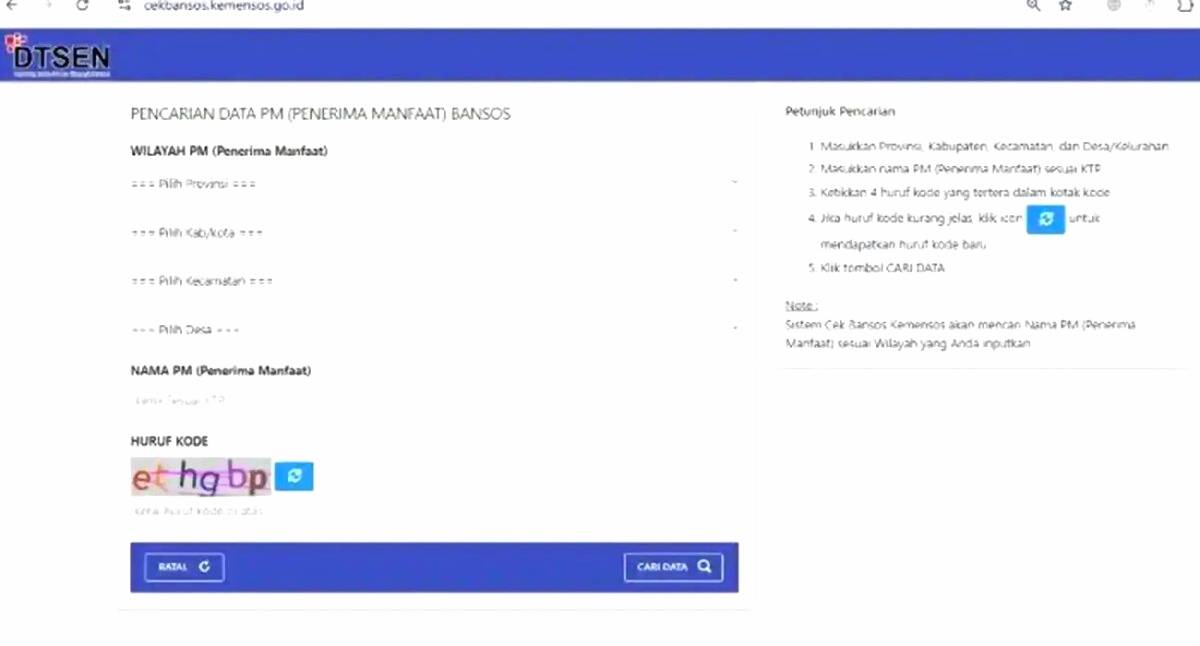 Cek Bansos PKH