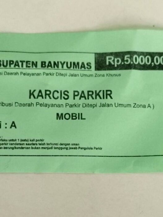 Karcis Parkir Palsu Beredar