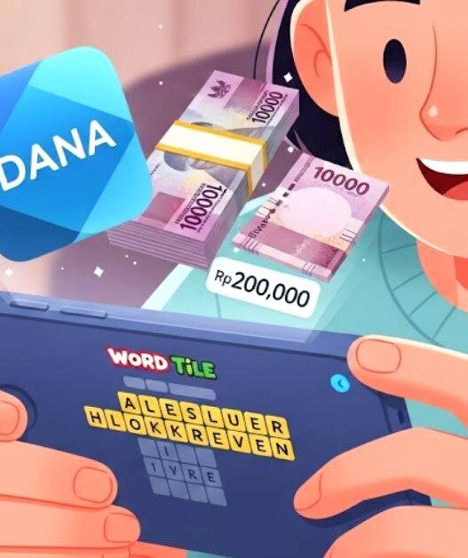 Main Aplikasi Word Tile Bisa Klaim Saldo DANA