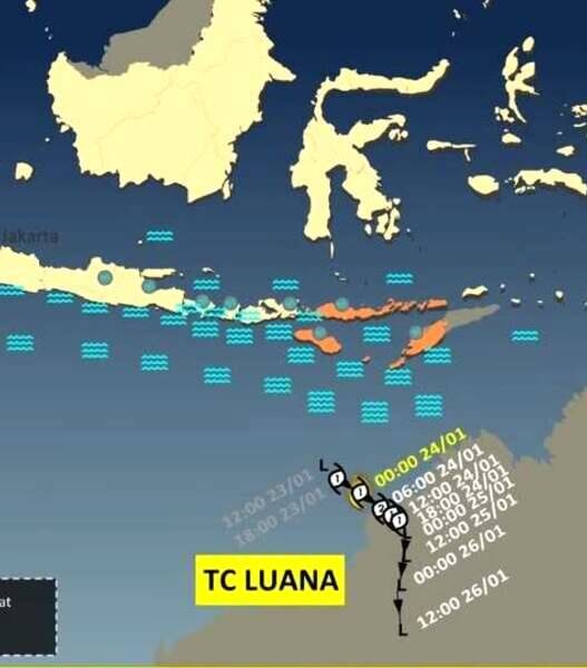 Siklon Tropis LUANA Diperkirakan Segera Tiba di Indonesia