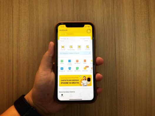 Tampilan neo bank
