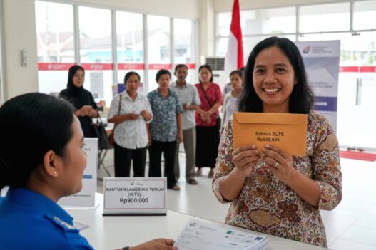 Warga menerima bansos BLTS Rp900 ribu di kantor pos