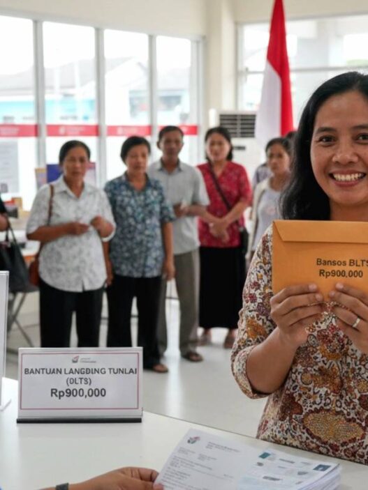 Warga menerima bansos BLTS Rp900 ribu di kantor pos