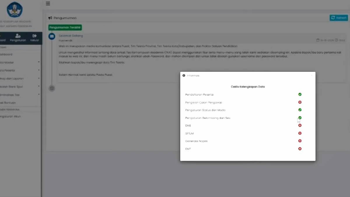 Tampilan web generate nopes