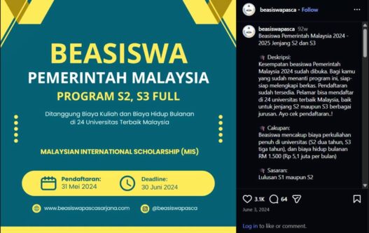 Beasiswa S2 S3 Malaysia