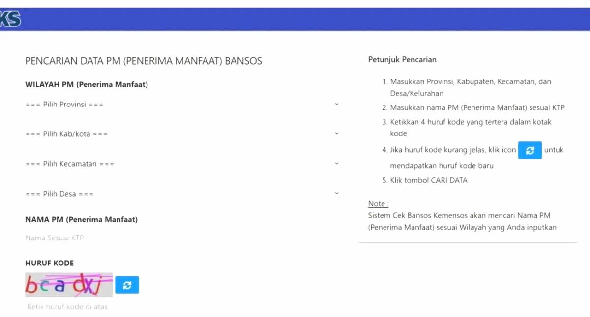 Cek Bansos