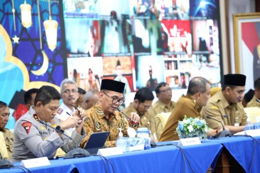 Ketua DPRD Jateng, Sumanto saat Rapat Koordinasi (Rakor) Forum Koordinasi Pimpinan Daerah (Forkopimda) Jawa Tengah menjelang Hari Raya Idul Fitri di Gedung Gradhika Bhakti Praja, Senin, 9 Maret 2026.