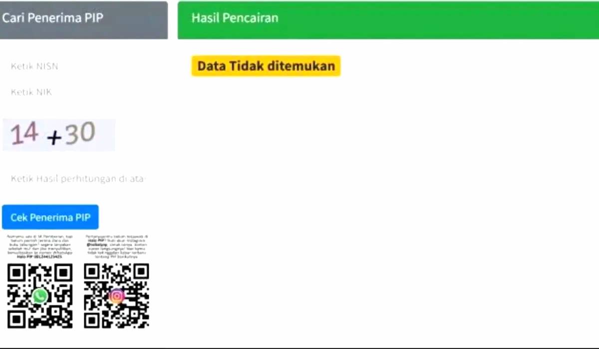 Cek PIP April